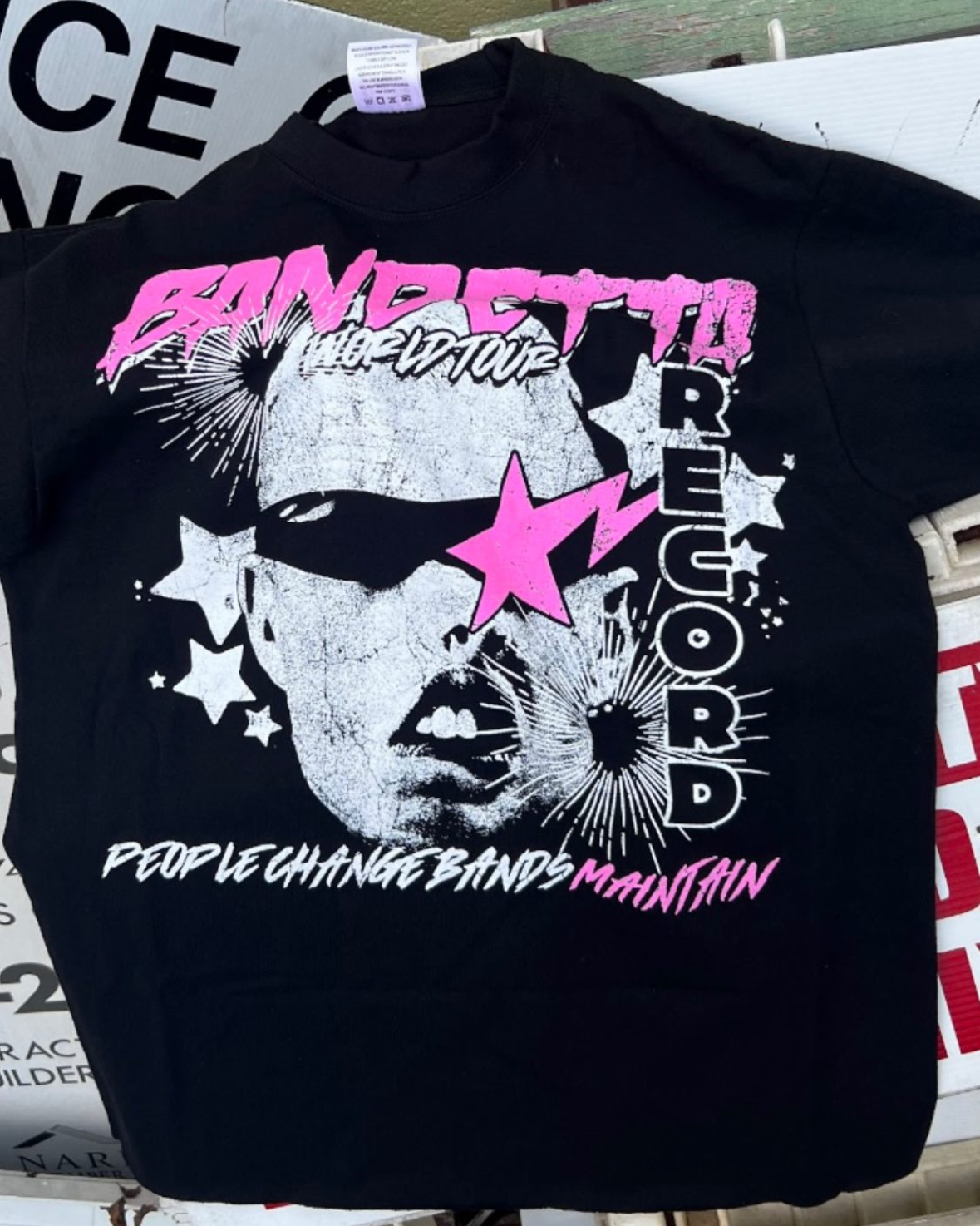 Black "Maintain" Tee